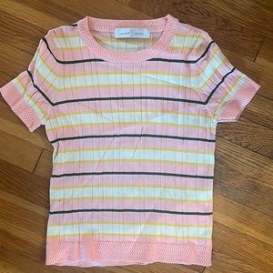 Wild fern pink striped shirt